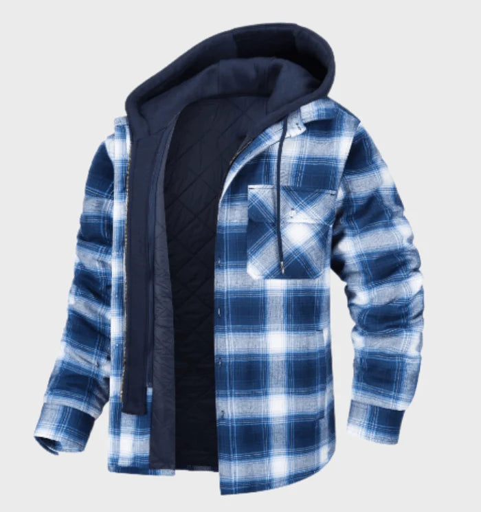 Men's Warm Checkered Overcoat for Cold Weather Fashion 4