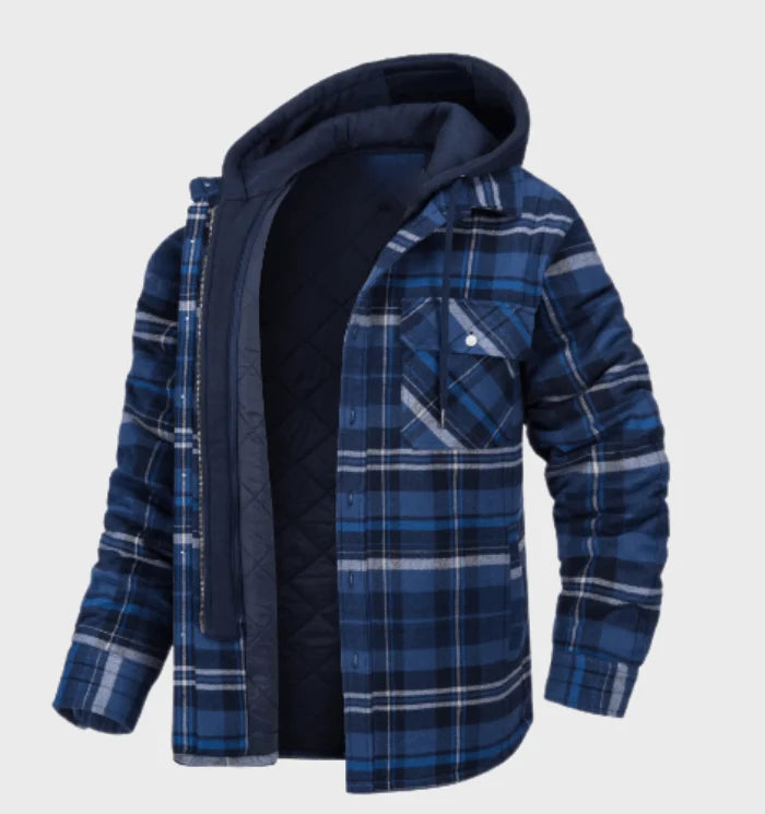 Men's Warm Checkered Overcoat for Cold Weather Fashion 5