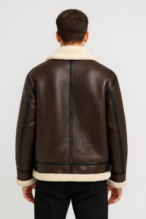Men's Aviator Jacket – Classic Winter Style with Cozy Warmth