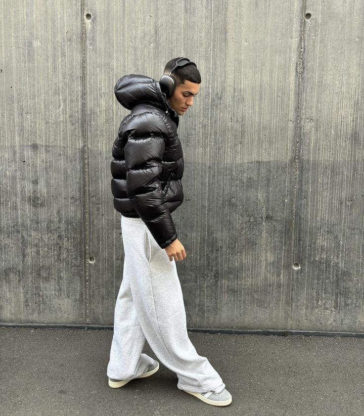Men's Puffer Jacket – Quilted & Stylish with Warm Sherpa Lining