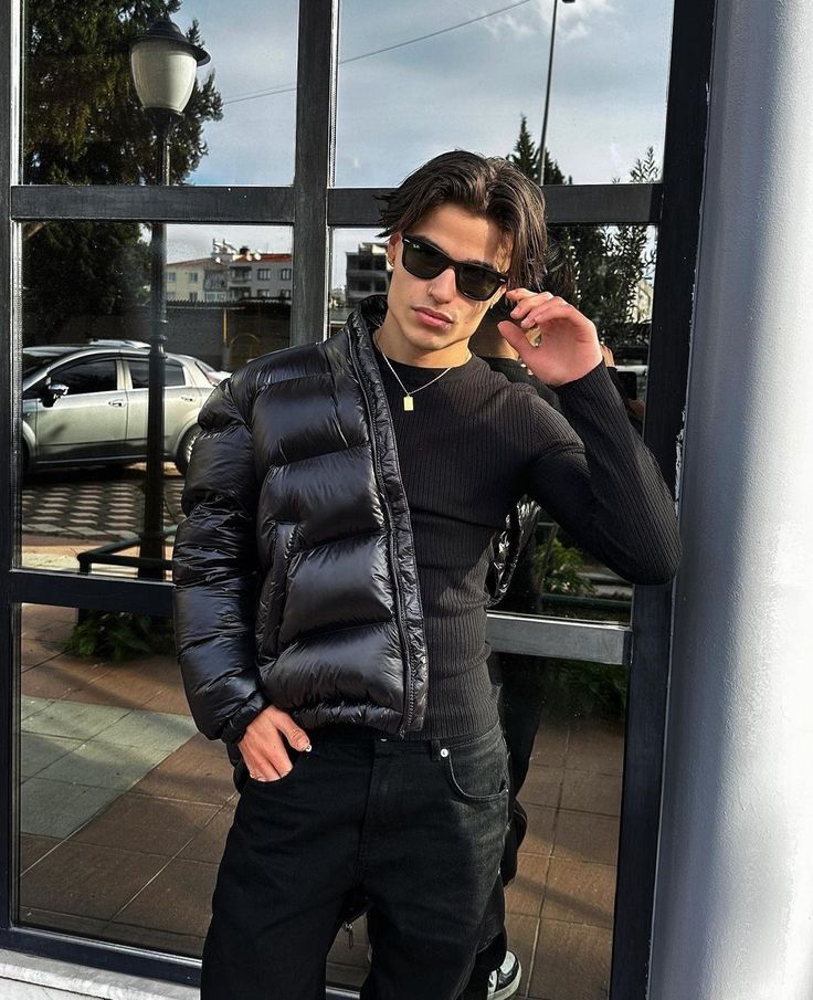 Men's Puffer Jacket – Quilted & Stylish with Warm Sherpa Lining