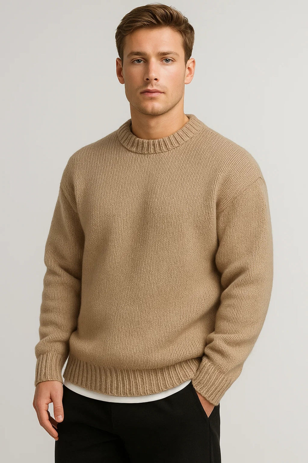 Men's Winter Sweater – Soft Coarse Texture for Comfort
