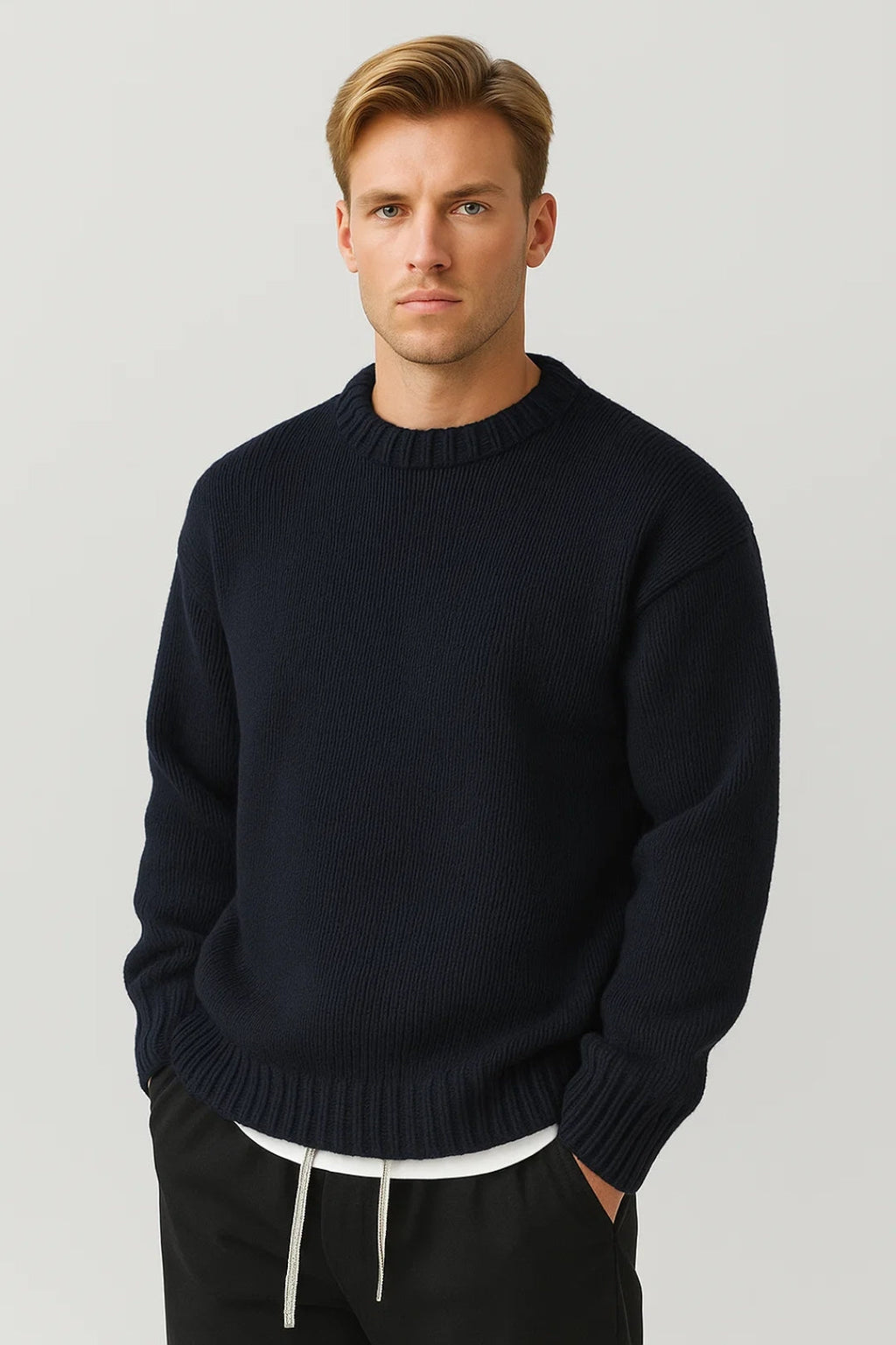 Men's Winter Sweater – Soft Coarse Texture for Comfort