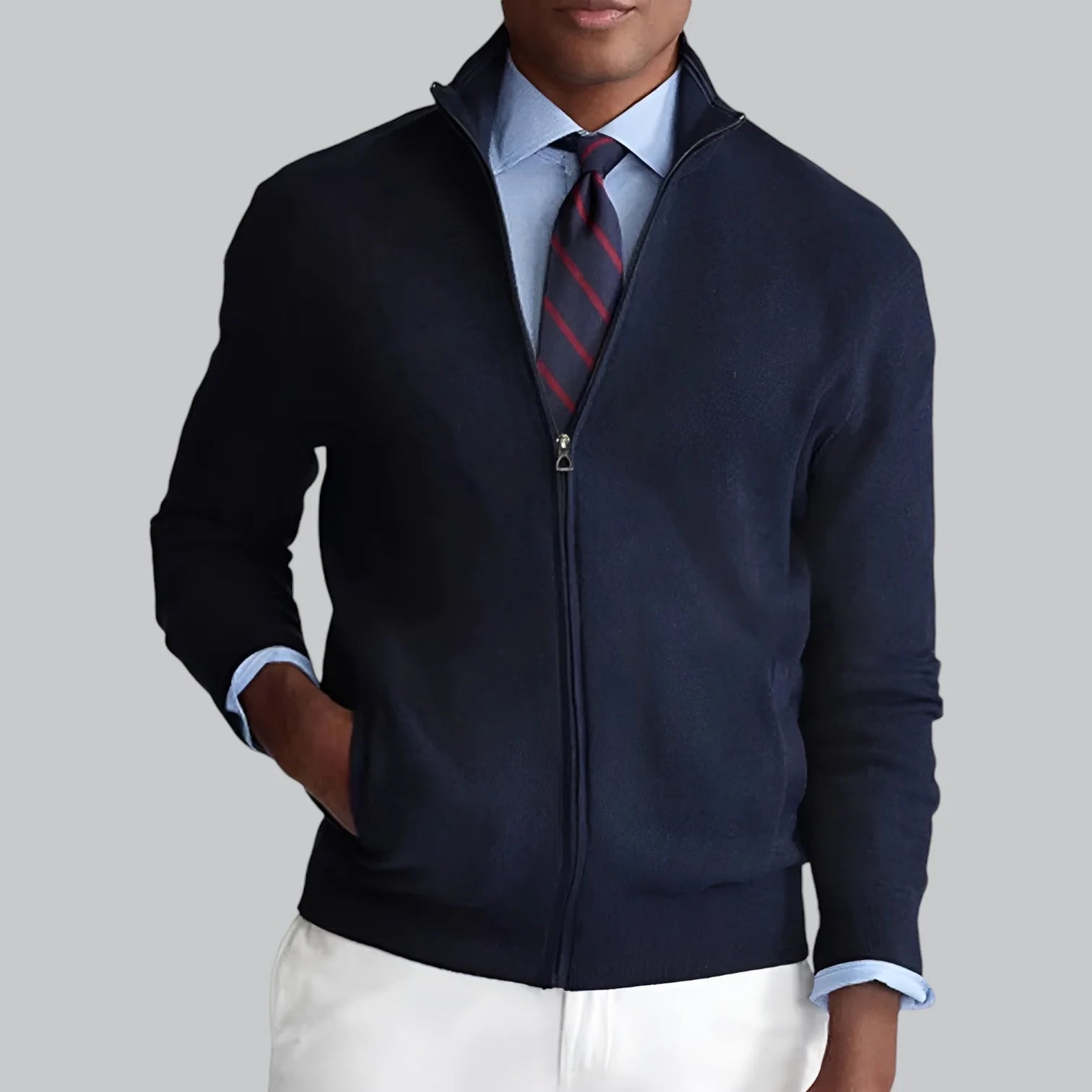 Men's Zip Up Cardigan - Stylish and Comfortable Layering Piece