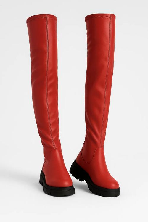 Women's Thigh High Boots – Stylish Over-the-Knee Design with Chunky Sole