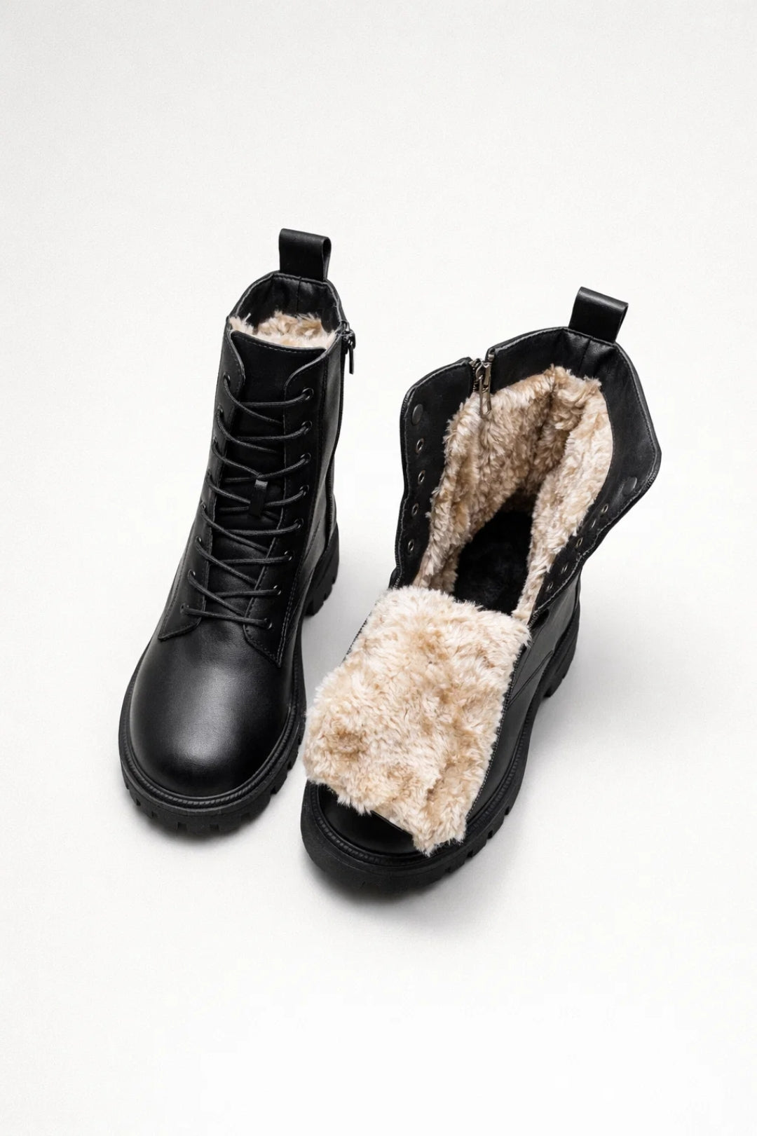 Women's Rugged Boots – Stylish Lace-Up Winter Boots