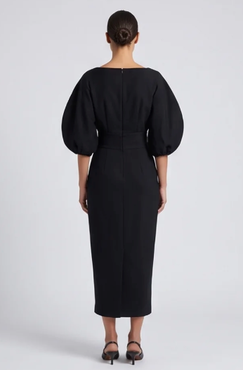 Women's Casual Dress with Puff Lantern Sleeves