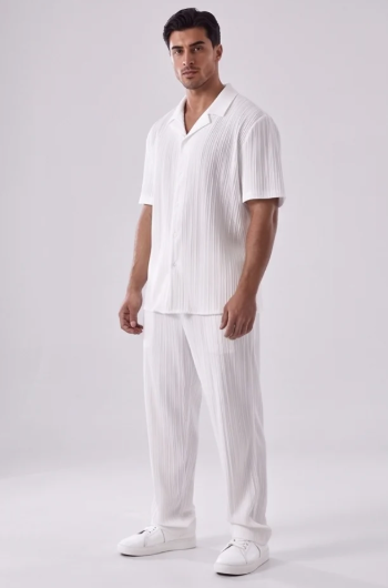 Men's Casual Commuter Shirt and Trousers Set