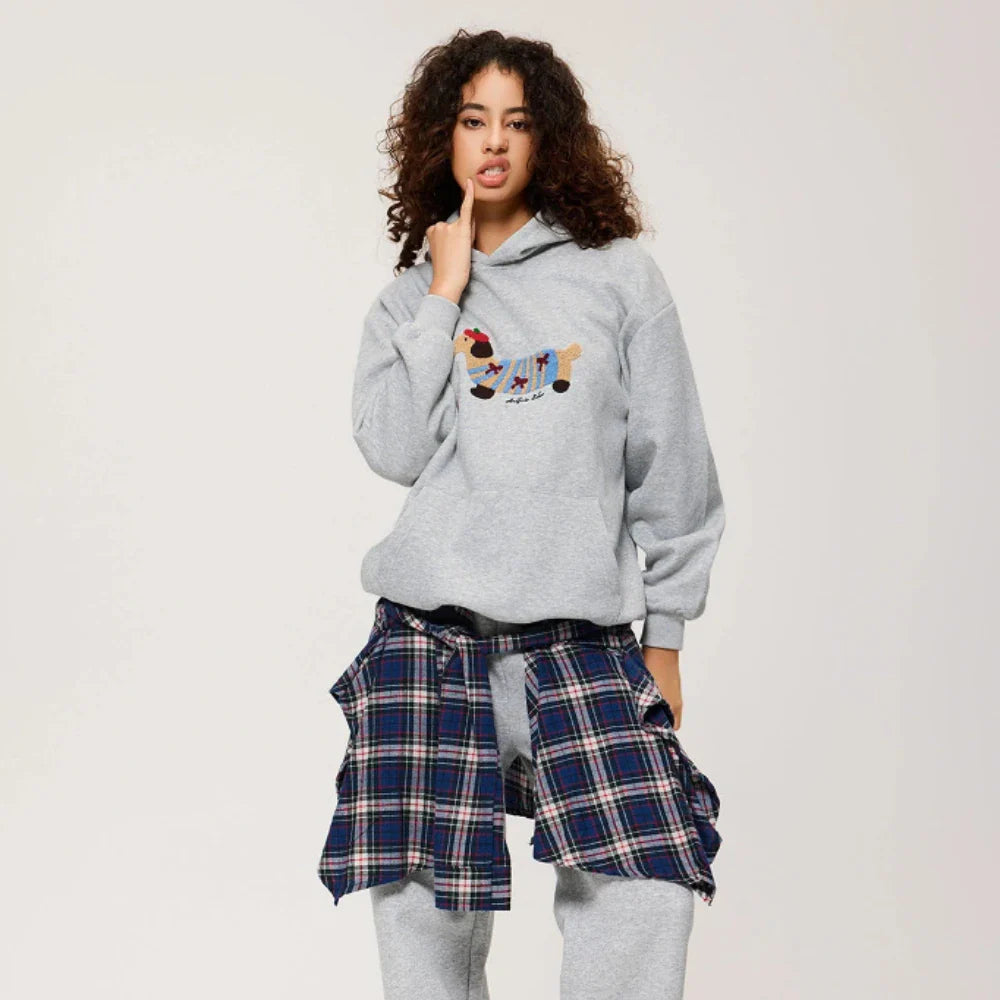 Unisex Oversize Dachshund Design Hoodie