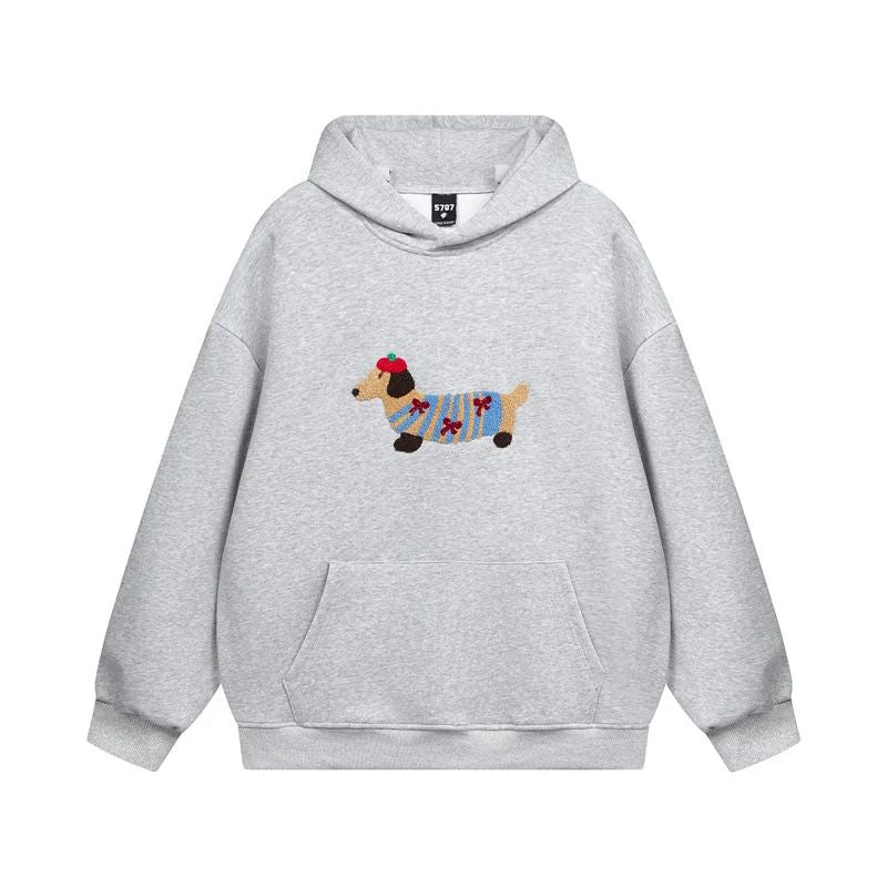 Unisex Oversize Dachshund Design Hoodie