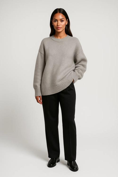 Women's Oversized Sweater – Cozy Ribbed Design