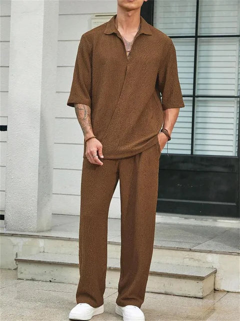 Women's Asymmetrical Cardigan Comfort Set