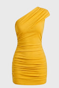 Women's Asymmetrical One Shoulder Mini Dress