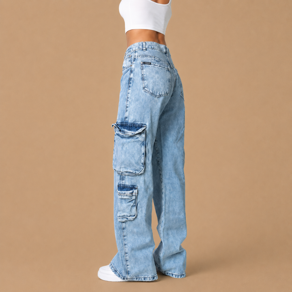 Women's Baggy Cargo Pants with Wide Legs