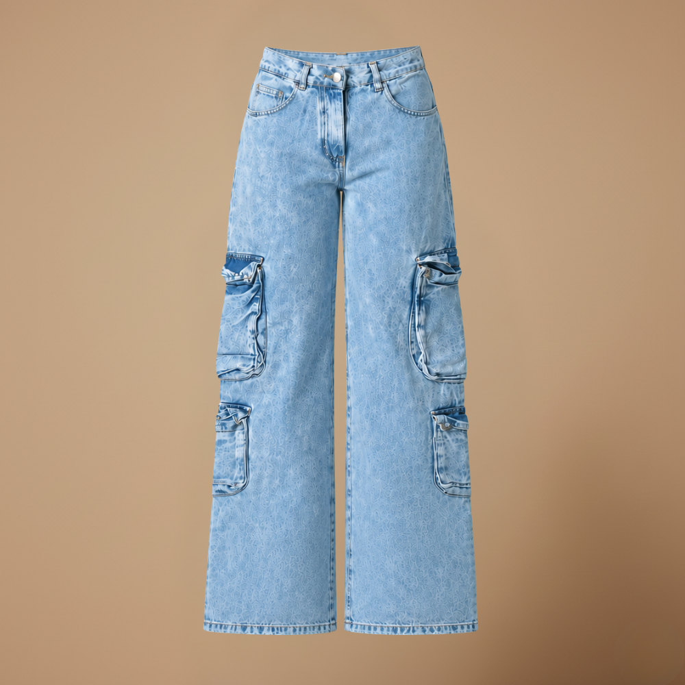 Women's Baggy Cargo Pants with Wide Legs
