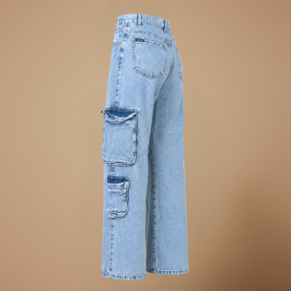 Women's Baggy Cargo Pants with Wide Legs