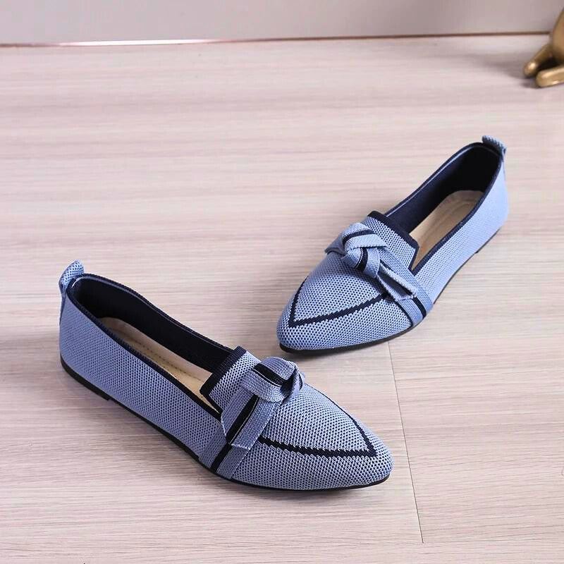 Women's Ballet Flats with Charming Button Details