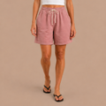 Women's Bermuda Shorts with Elastic Waistband and Pockets
