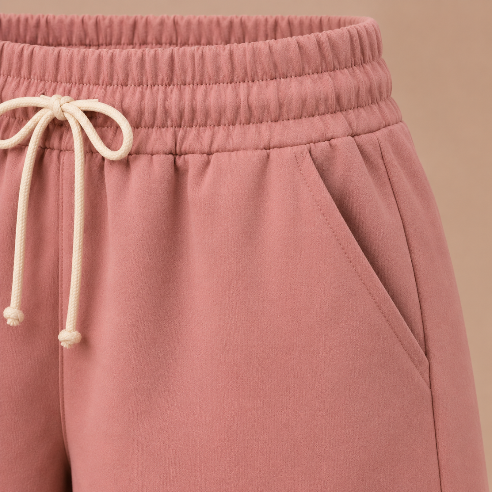 Women's Bermuda Shorts with Elastic Waistband and Pockets