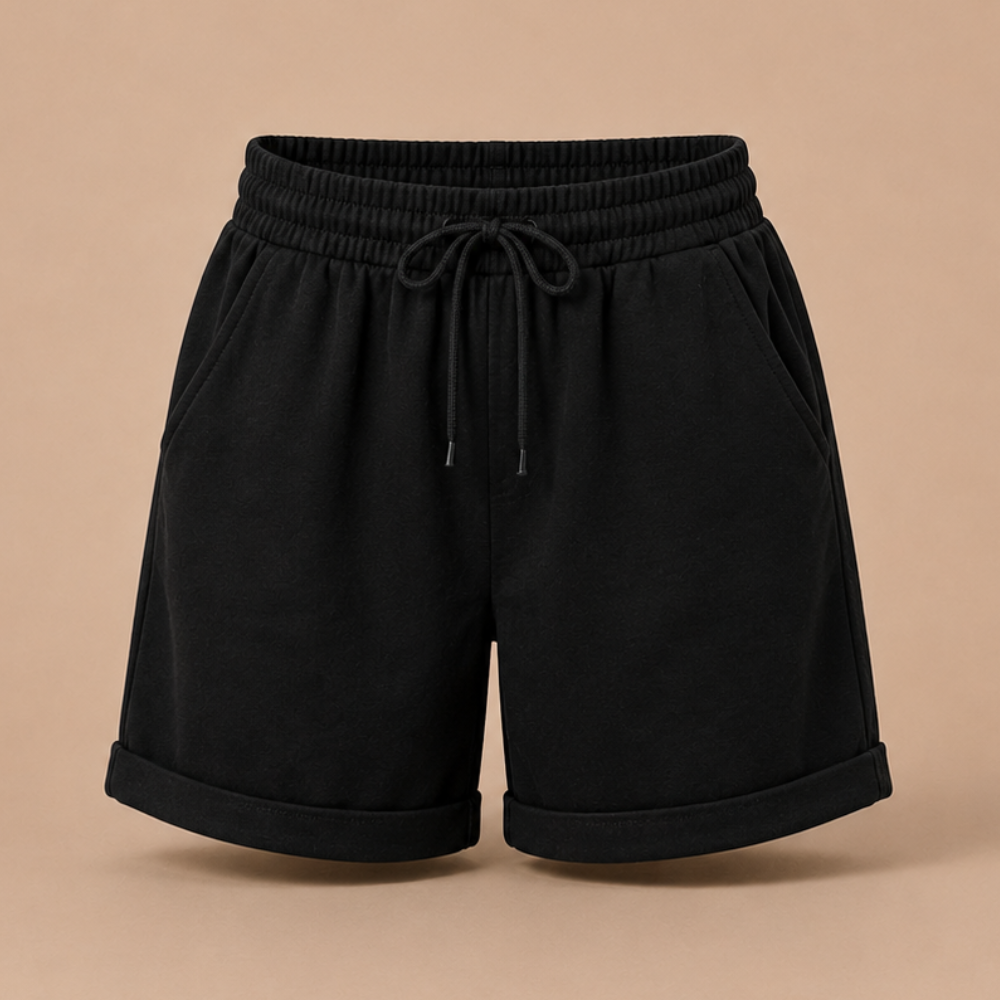 Women's Bermuda Shorts with Elastic Waistband and Pockets