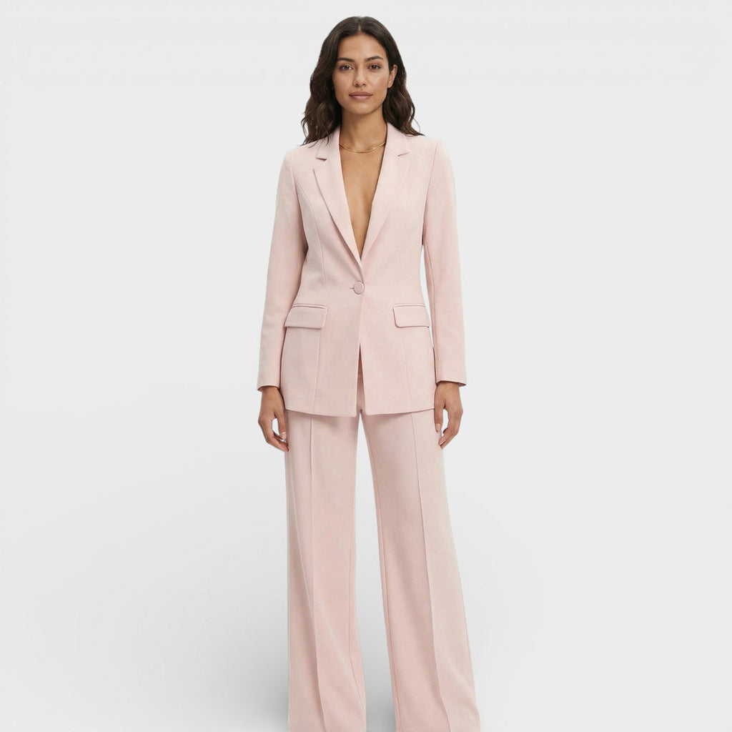 Women's Blazer and Wide Leg Pants Set