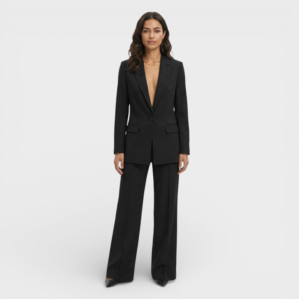 Women's Blazer and Wide Leg Pants Set