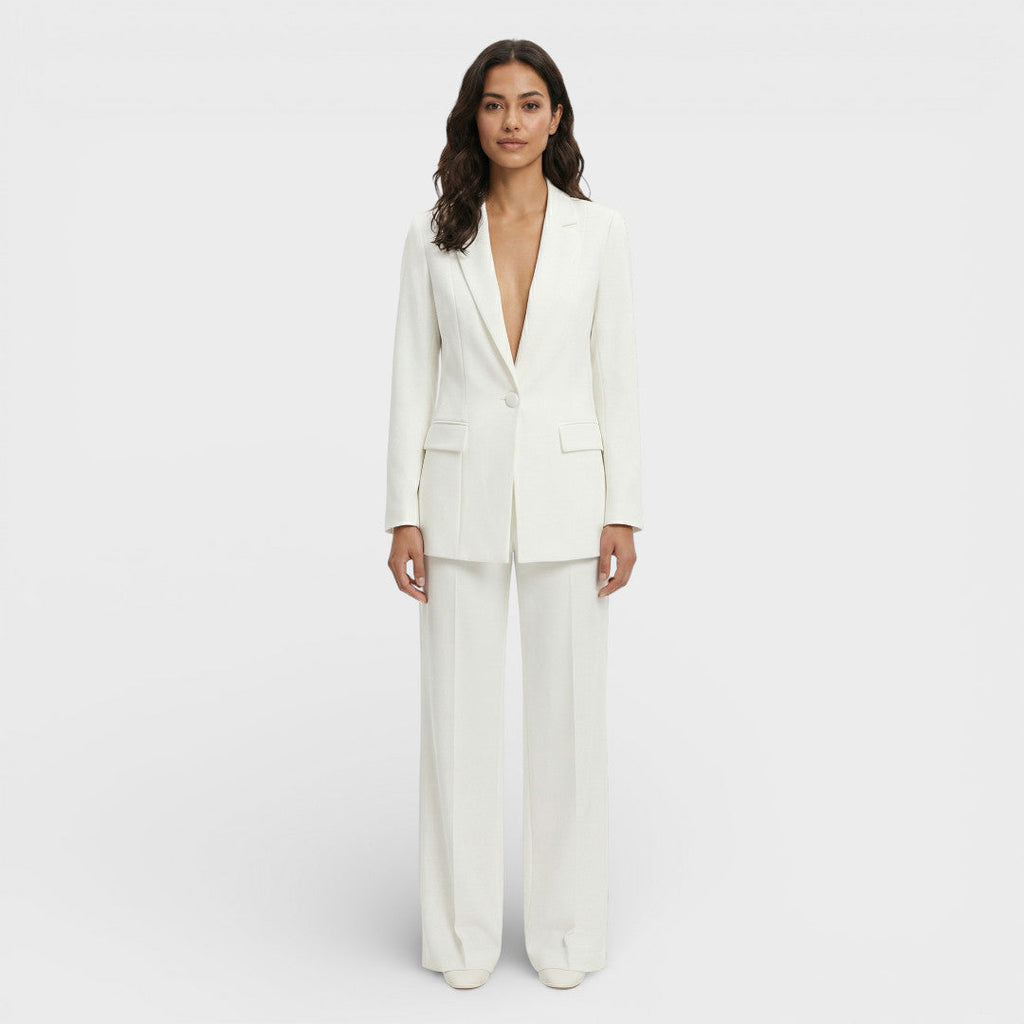Women's Blazer and Wide Leg Pants Set