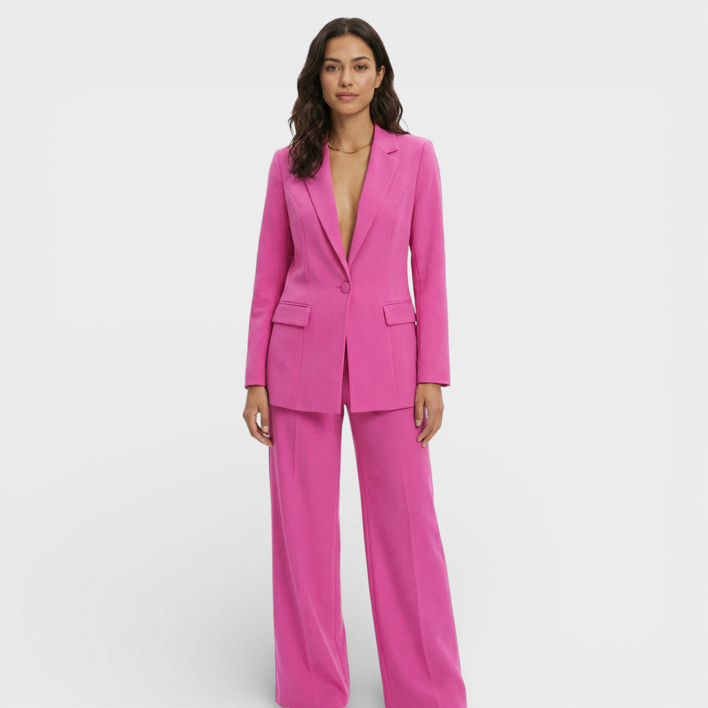 Women's Blazer and Wide Leg Pants Set
