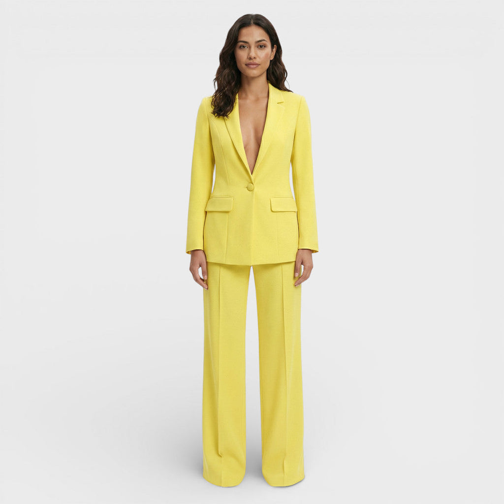 Women's Blazer and Wide Leg Pants Set