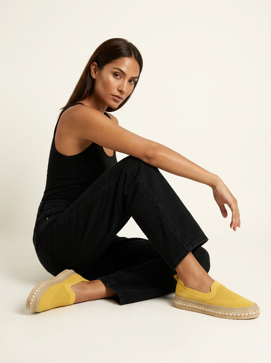 Women's Breathable Knit Espadrille Loafers