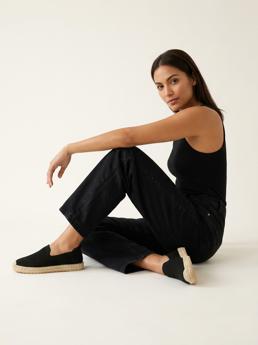 Women's Breathable Knit Espadrille Loafers