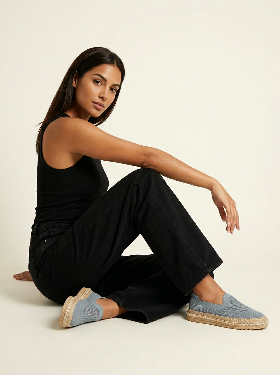Women's Breathable Knit Espadrille Loafers