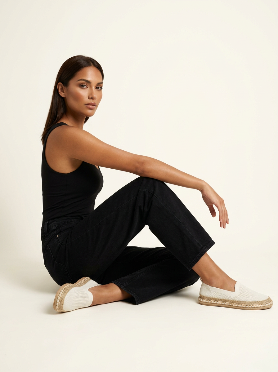Women's Breathable Knit Espadrille Loafers
