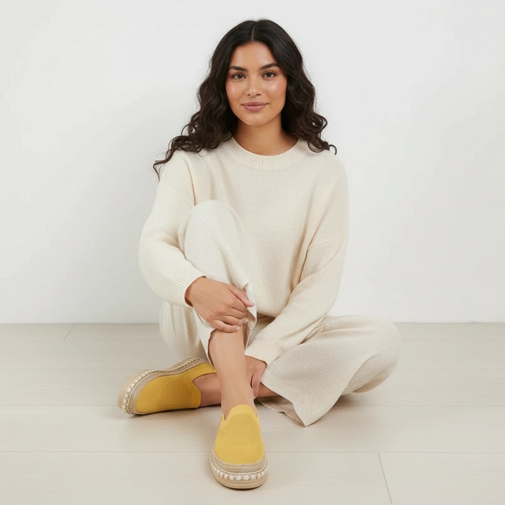 Women's Breathable Knit Espadrille Loafers