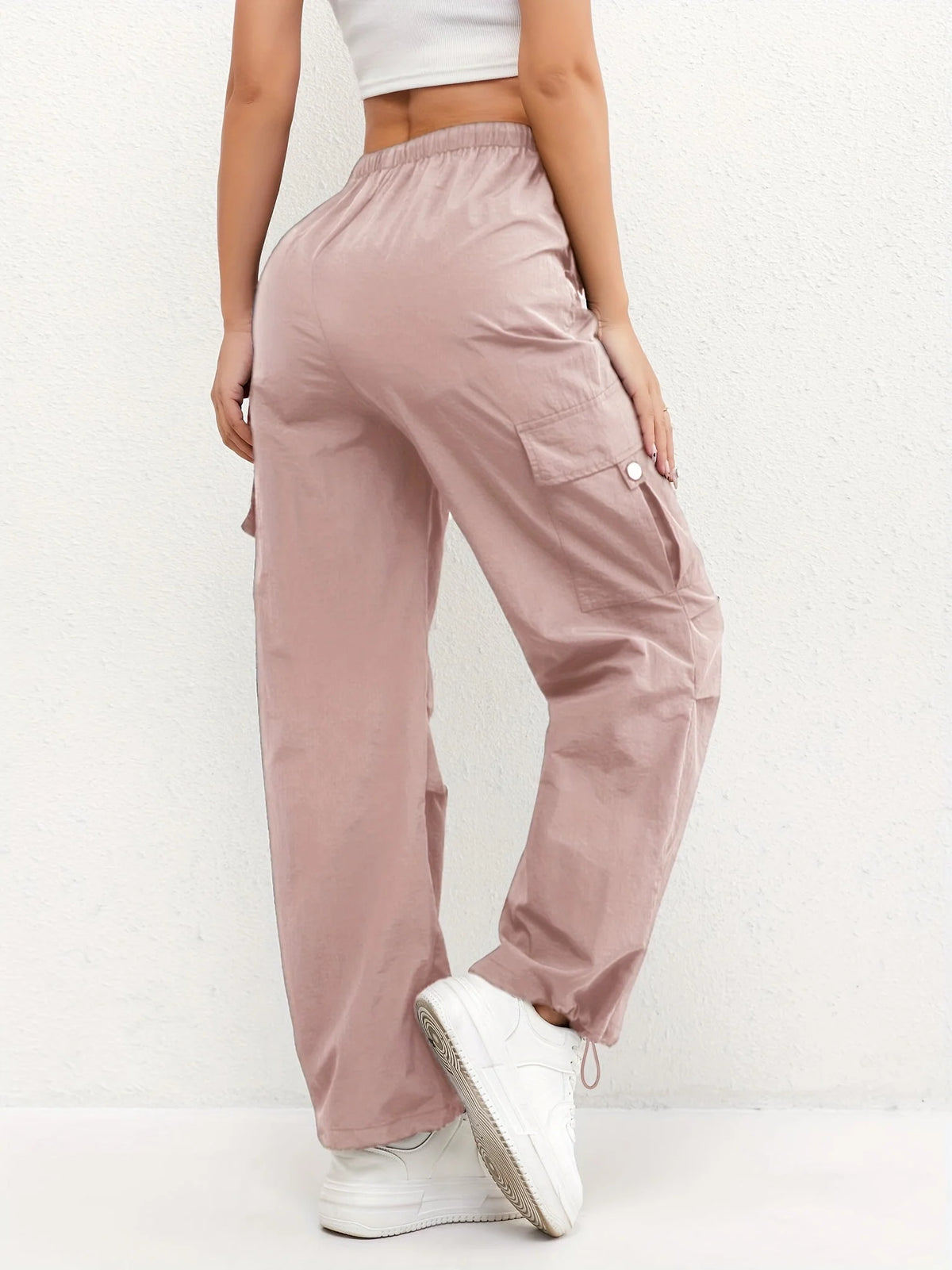 Women's Cargo Pocket Drawstring Pants 1