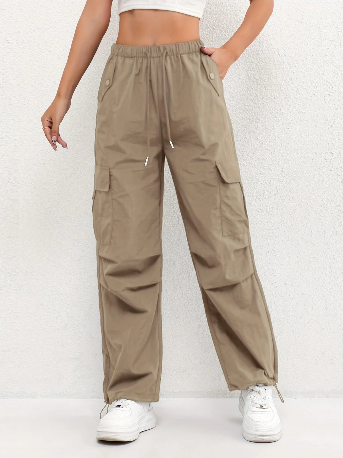 Women's Cargo Pocket Drawstring Pants 8