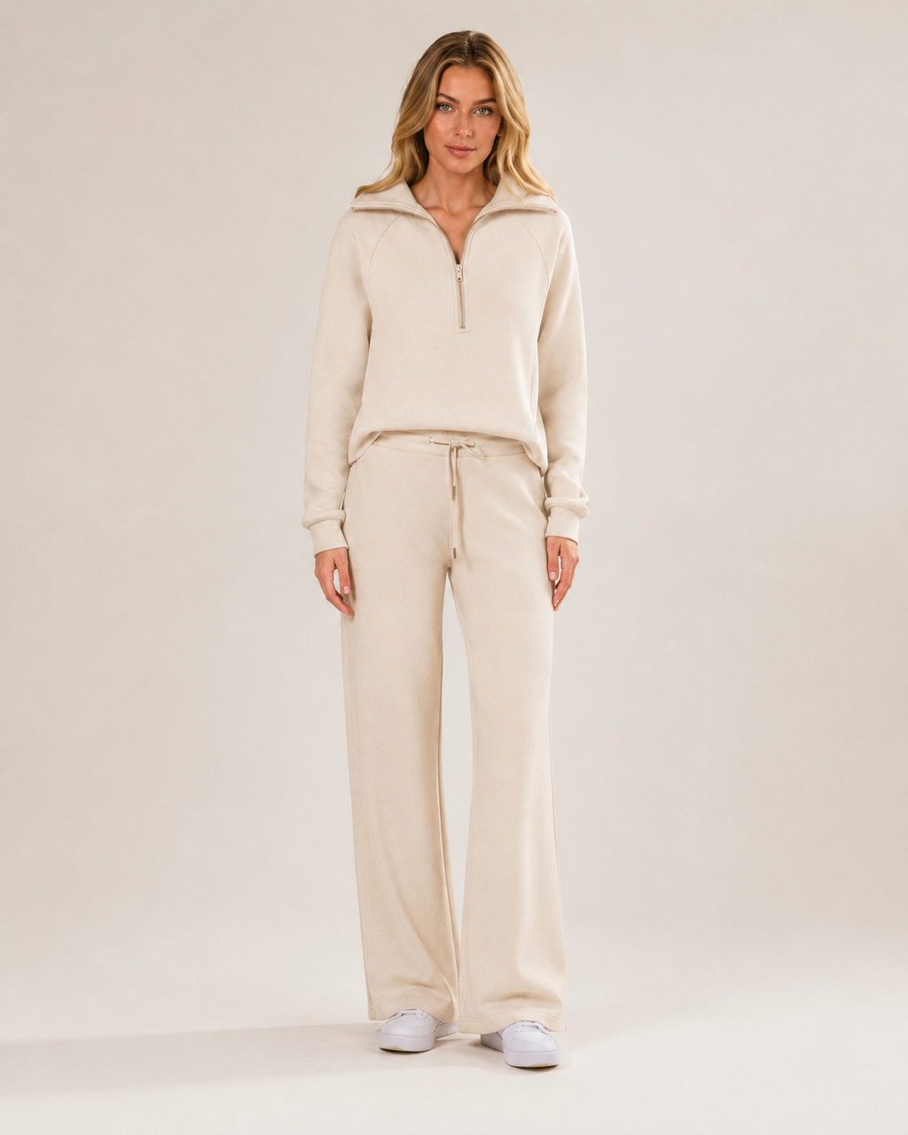Women's Casual Loungewear Set with Sweatshirt and Sweatpants