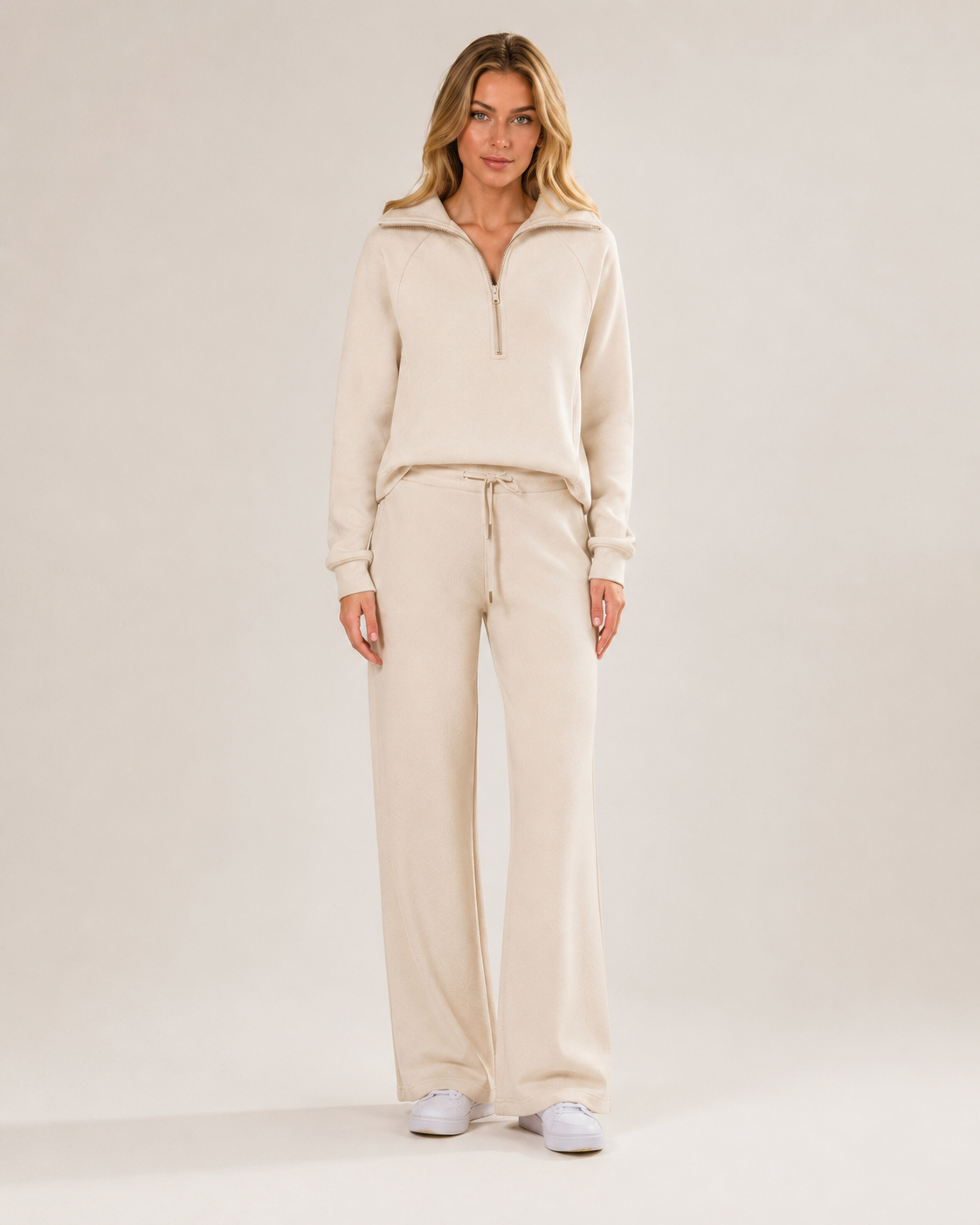 Women's Casual Loungewear Set with Sweatshirt and Sweatpants
