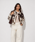 Women's Cow Print Boxy Jacket