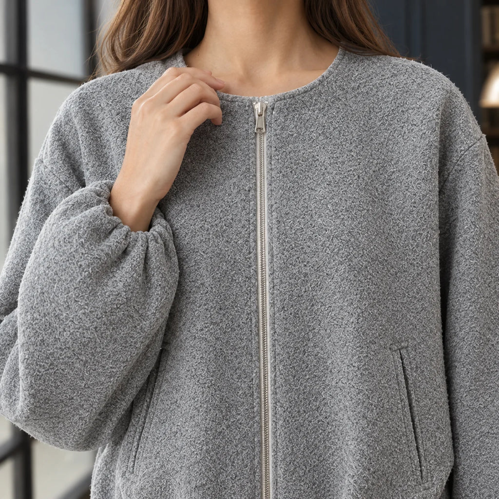 Women's Cropped Balloon Sleeve Jacket 1