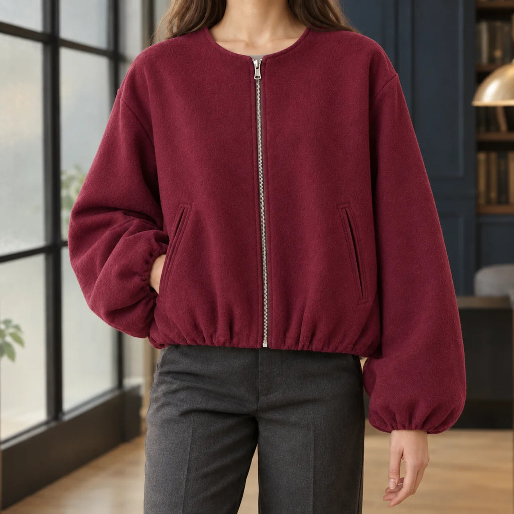 Women's Cropped Balloon Sleeve Jacket 3