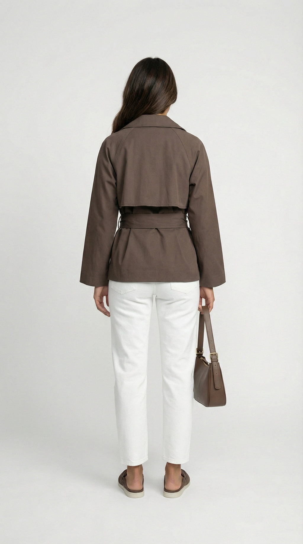 Women's Double-Breasted Belted Trench Coat
