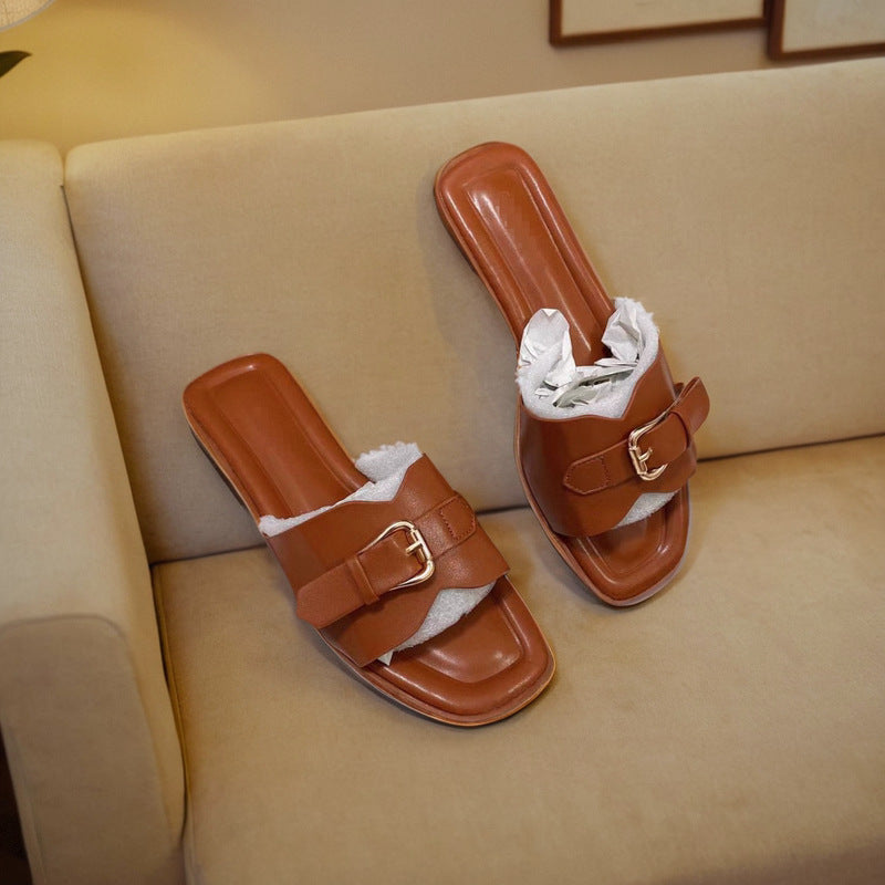 Women's Elegant Flat Slippers for Comfort and Style
