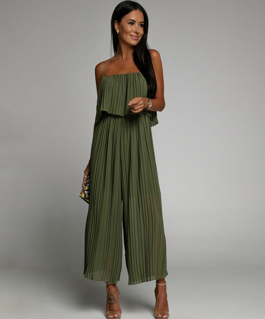 Women's Elegant Pleated One-Piece Jumpsuit