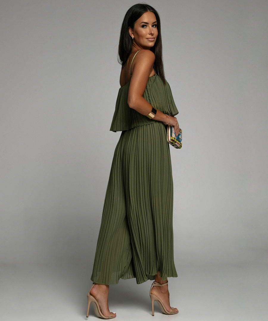 Women's Elegant Pleated One-Piece Jumpsuit