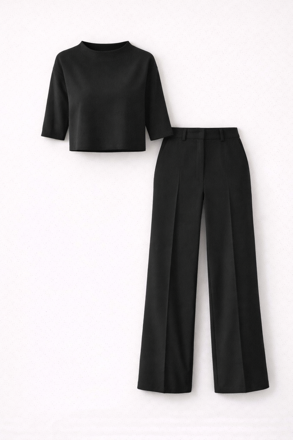 Women's Elegant Wide Leg Trouser Suit Set