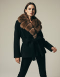 Women's Faux Fur Belted Winter Coat