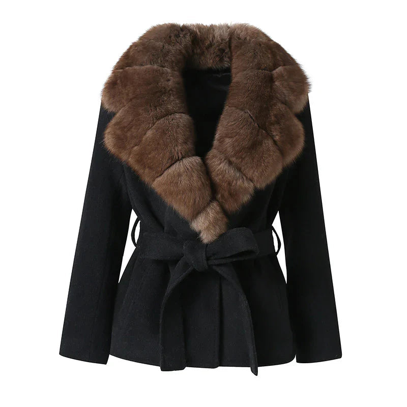 Women's Faux Fur Belted Winter Coat