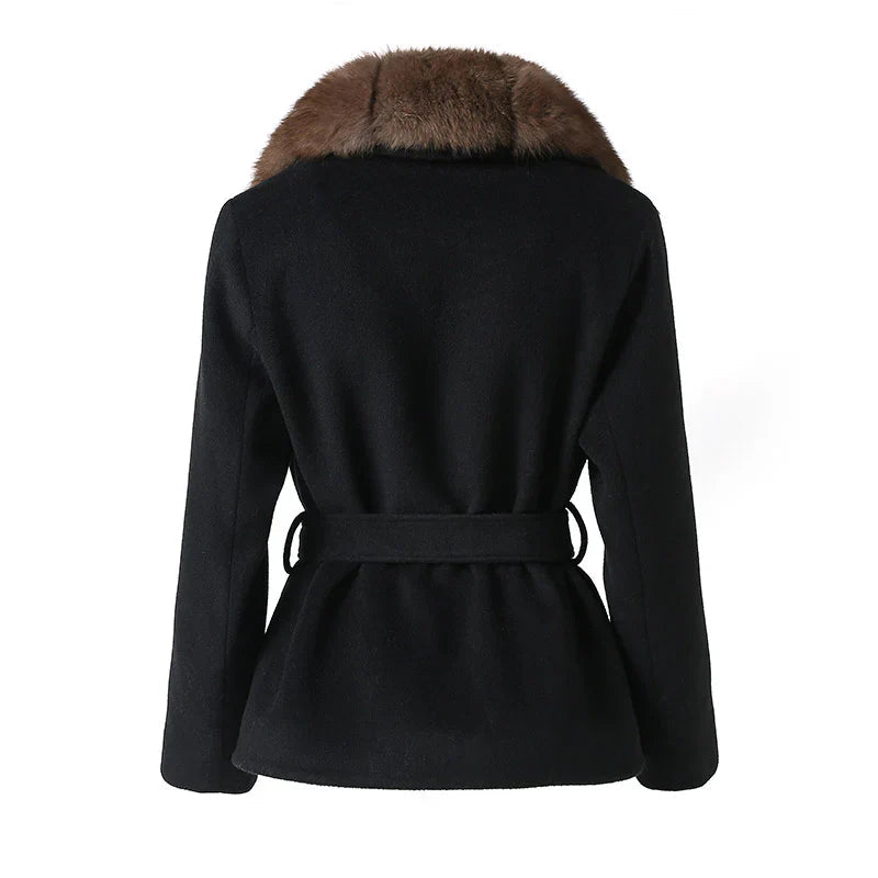 Women's Faux Fur Belted Winter Coat