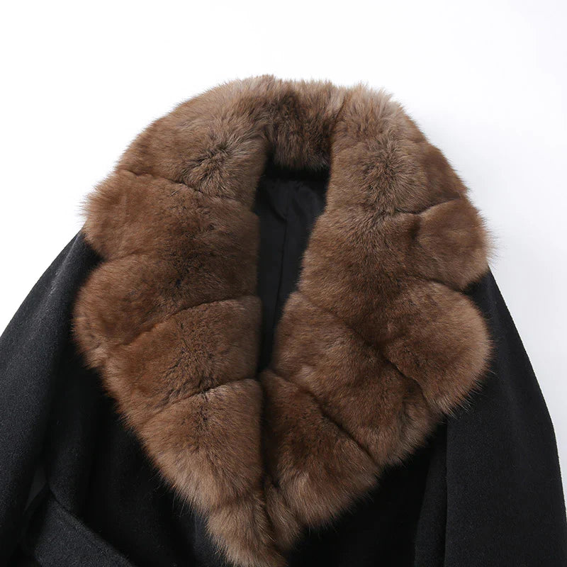 Women's Faux Fur Belted Winter Coat